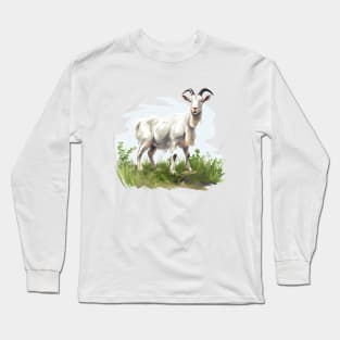 White Goat Long Sleeve T-Shirt